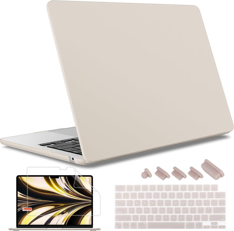 May Chen for M4 MacBook Air 13.6 inch Case 2025 2024 2023 2022 Release A3240 M3 A3113 M2 A2681, Plastic Hard Shell Case for MacBook Air 13.6" with Retina Display Fits Touch ID, Rock ash - Image 1